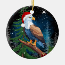 Jul Eagle Wearing Santa Hat