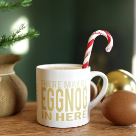 Jul Eggnog här Personalize Funny Helgdag Espressomugg