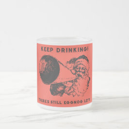 Jul Eggnog Santa Frostad Glasmugg