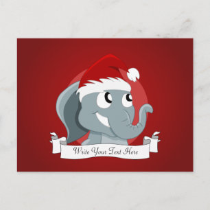 Jul elefant tecknad film helg vykort