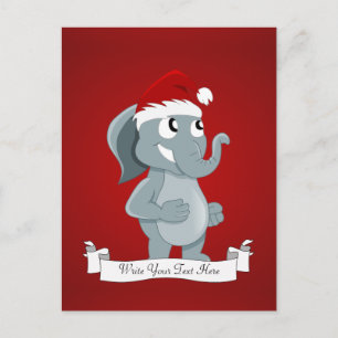 Jul elefant tecknad film helg vykort