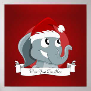 Jul elefant tecknad film poster