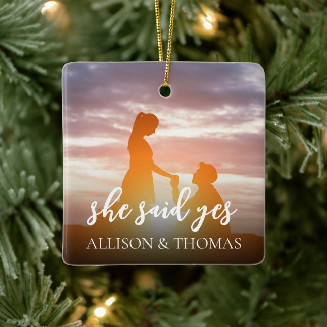 Jul-Elegant Foto - enkel minimalistisk aktiverad Julgransprydnad Keramik (Träd)