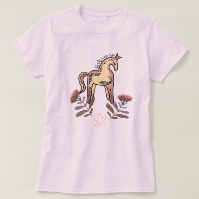 Jul elegant häst  t shirt (Design framsida)