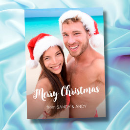 Jul-Elegant, skript 2 Sida Design Photo Julkort