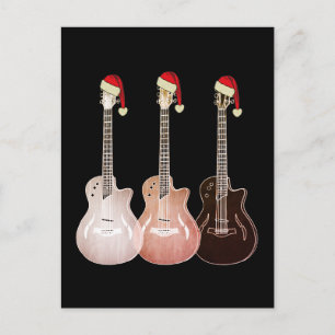 Jul Elektriska Gitarrer Vintage Festiv Retro Helg Vykort