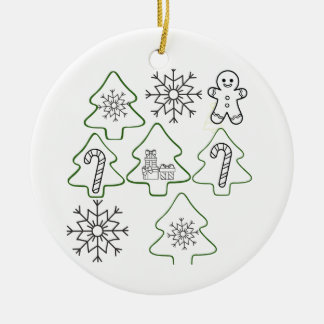 Jul Elements kontur Julgransprydnad Keramik