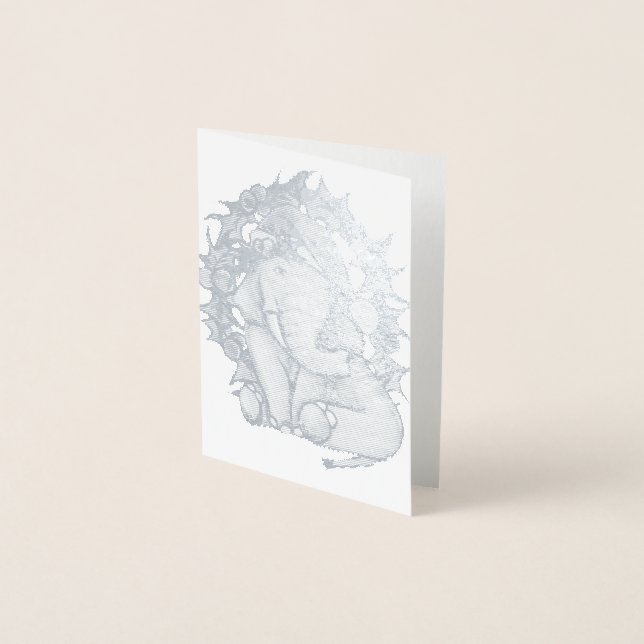 Jul Elephant Folierat Kort (Framsida)