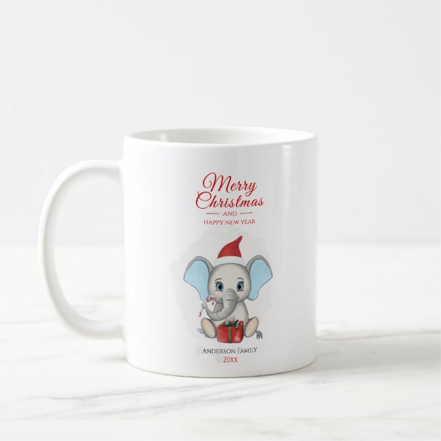 Jul Elephant | PERSONLIG Kaffemugg (Vänster)