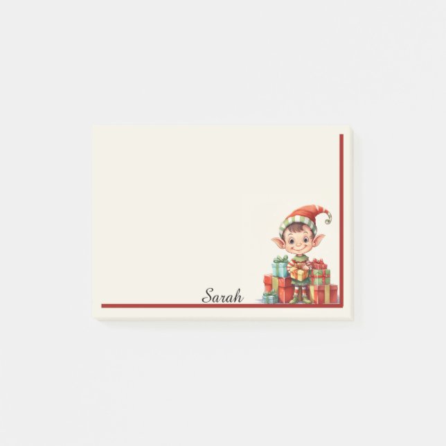 Jul Elf Add Recipients Namn Office Gift Post-it Block (Framsida)