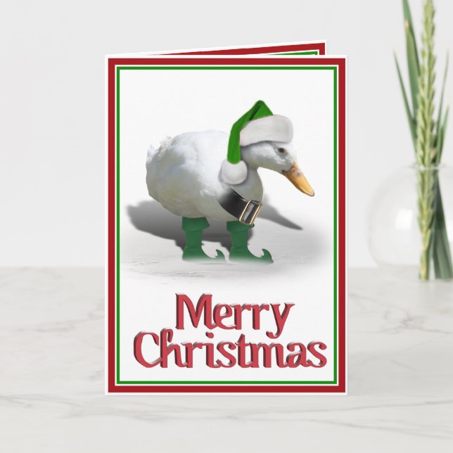 Jul Elf Anka - jultomtens Helper Helgkort (Framsida)