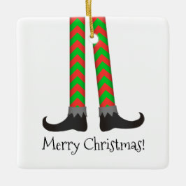 Jul Elf Ben Ornament - Chevron Costume