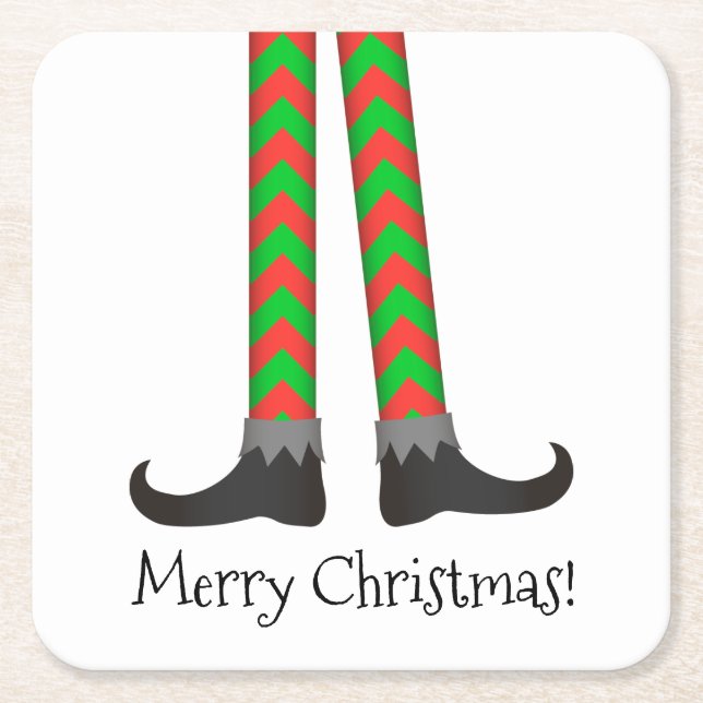 Jul Elf Ben Underlägg - Chevron Costume Papper Kvadrat (Framsidan)