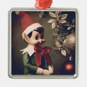Jul Elf Cute Helgdag Julgransprydnad Metall