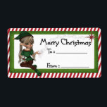 Jul Elf D4: Fantasy jul Gift-etikett Fraktsedel<br><div class="desc">utforma paketen med den här unika märkrn/dekalen/etikettdesignen ... designad av marlodeedesigns.com</div>