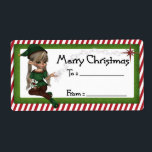 Jul Elf D4: Fantasy jul Gift-etikett Fraktsedel<br><div class="desc">utforma paketen med den här unika märkrn/dekalen/etikettdesignen ... designad av marlodeedesigns.com</div>
