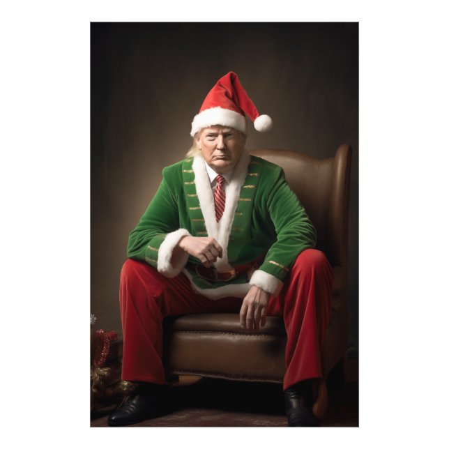 Jul Elf Donald Trump Fototryck (Framsidan)