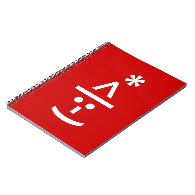 Jul Elf Emoticon Julafton ASCII Text Art Anteckningsbok Med Spiral (Vänstra Sidan)