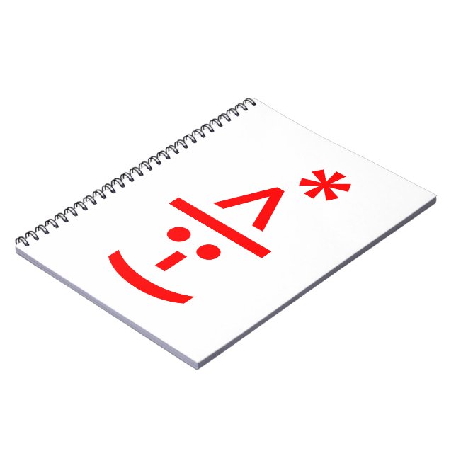 Jul Elf Emoticon Julafton ASCII Text Art Anteckningsbok Med Spiral (Vänstra Sidan)