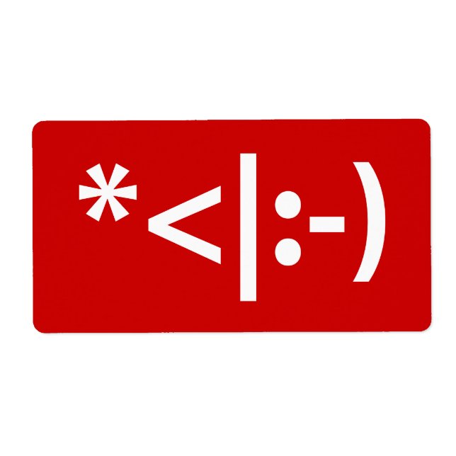 Jul Elf Emoticon Julafton ASCII Text Art Fraktsedel (Framsidan)