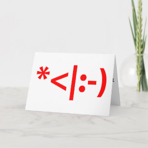Jul Elf Emoticon Julafton ASCII Text Art Helgkort