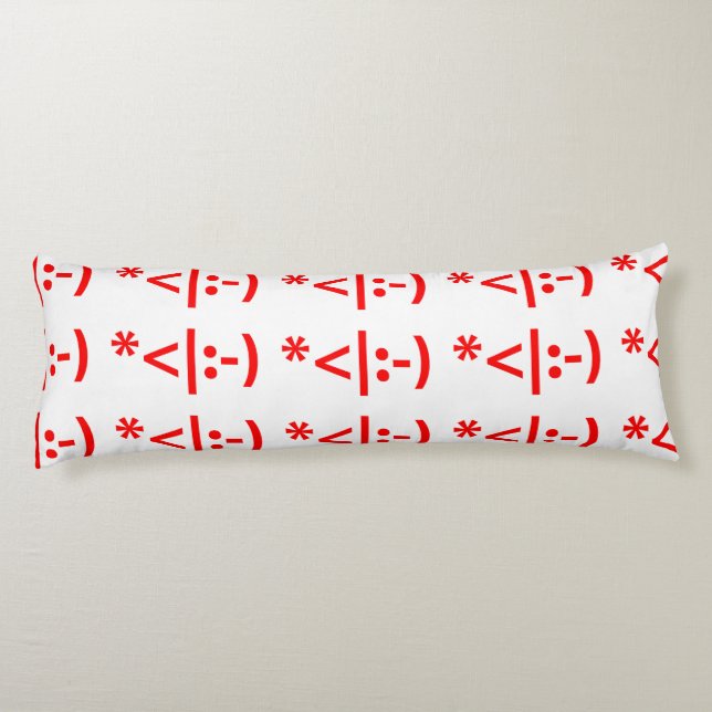 Jul Elf Emoticon Julafton ASCII Text Art Kroppskudde (Baksidan)