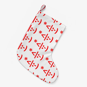 Jul Elf Emoticon Julafton ASCII Text Art Liten Julstrumpa