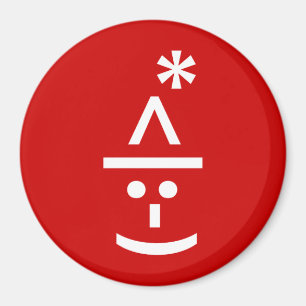 Jul Elf Emoticon Julafton ASCII Text Art Magnet