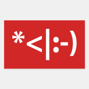 Jul Elf Emoticon Julafton ASCII Text Art Rektangulärt Klistermärke