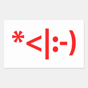 Jul Elf Emoticon Julafton ASCII Text Art Rektangulärt Klistermärke
