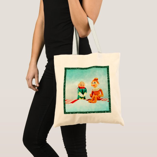 Jul Elf First Date med Glitter Ram Tygkasse (Framsida (produkt))