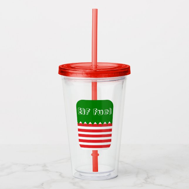 Jul Elf Fuel Acrylic Tumbler Take Away Mugg (Framsida)