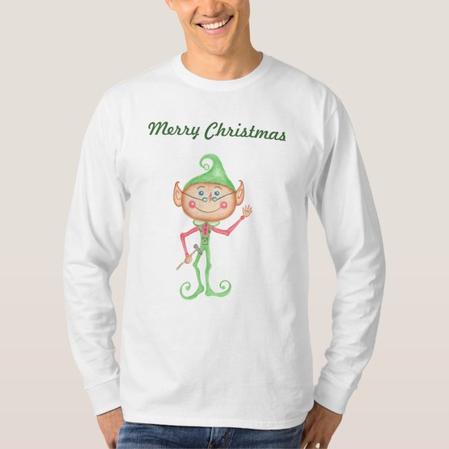 Jul Elf God jul T-Shirt (Framsida)