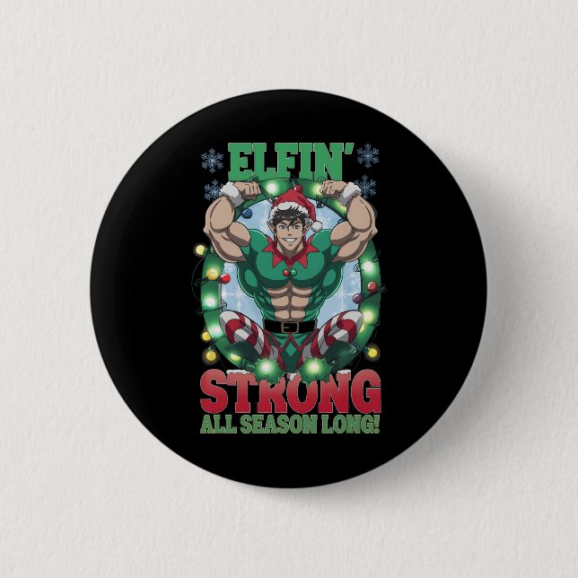 Jul Elf Gym Workout Elfin' Strong All Season Knapp (Framsida)