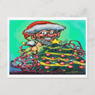 Jul Elf Helg Vykort