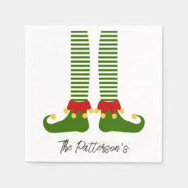 Jul Elf Helgdag Cheer Namn Festive Roligt Pappersservett