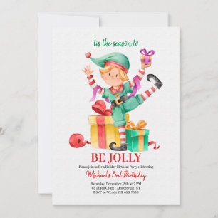 Jul - Elf-inbjudan Inbjudningar