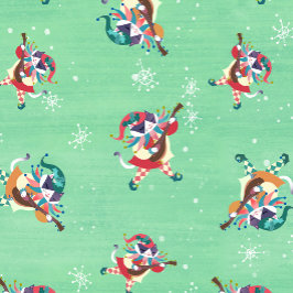 Jul Elf Jester Cat Mint Grönt Presentpapper