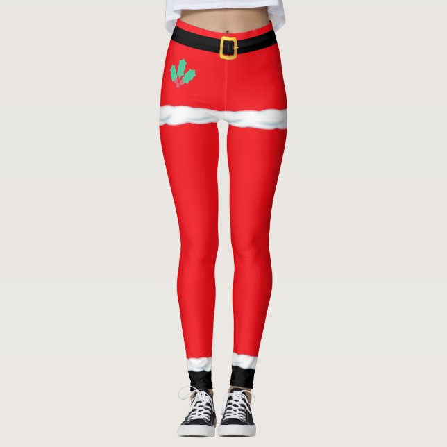 Jul Elf Jultomten Red Leggings (Framsida)