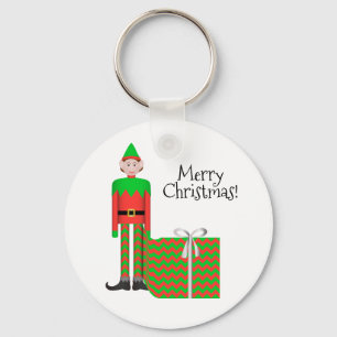 Jul Elf Keychain - Chevron Gift Paket Nyckelring