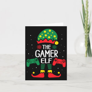 Jul Elf Matching Gamer Family Gaming Boys Ki Kort