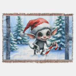 Jul Elf med Candy cane. Filt