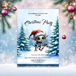 Jul Elf med Candy cane. Inbjudningar