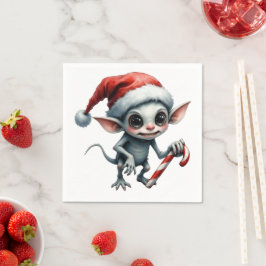 Jul Elf med Candy cane. Pappersservett