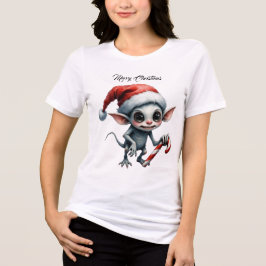 Jul Elf med Candy cane. T Shirt