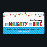 Jul Elf Naughty eller Nice Tack Stickers Fraktsedel<br><div class="desc">Perfektens klistermärken för dekorering av påsar från din Magic Elf-tema jul/Julfest! Anpassa varje dekal genom att skriva gästerna namn på linjen,  kontrollera om de var stygga eller trevliga och hålla sig till favörerna eller behandla påsar.</div>