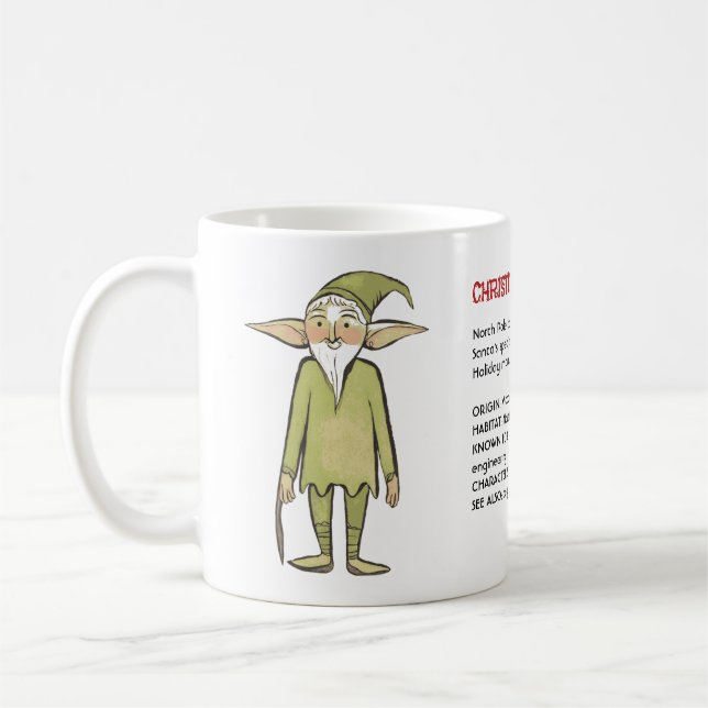Jul Elf North Pole Craftsperson Dictionary Kaffemugg (Vänster)