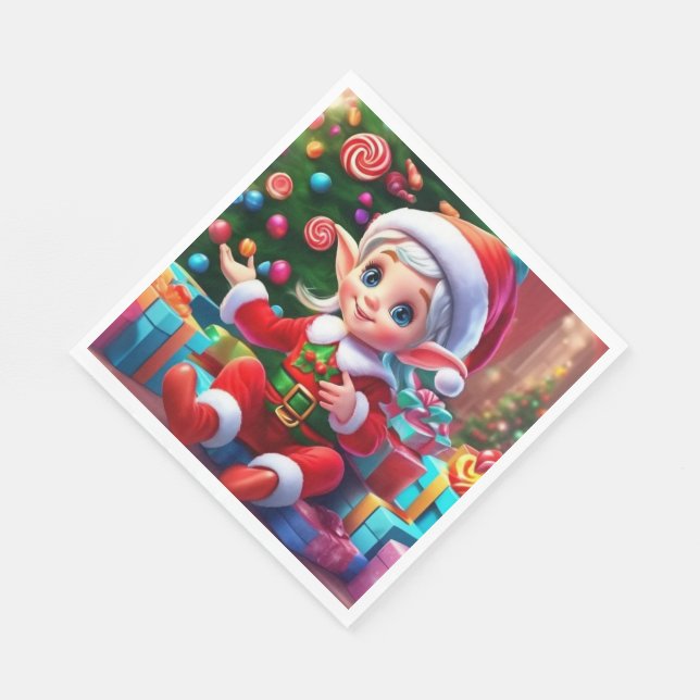 Jul Elf Pappersservett (Hörn)