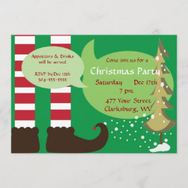 Jul Elf Party Inbjudningar