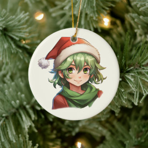 Jul Elf Porträtt Julgransprydnad Keramik